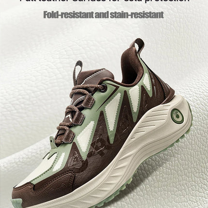 ONEMIX, zapatillas para correr de montaña para hombre, zapatillas de deporte de cuero antideslizantes usables, zapatillas deportivas estables todoterreno, zapatillas para caminar al aire libre