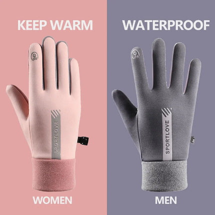 Guantes de invierno para mujer, ciclismo, bicicleta, forro polar térmico, resistencia al frío, viento, impermeable, cálidos, para correr al aire libre, esquiar