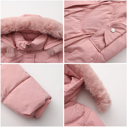 Abrigo largo con capucha estilo viajero rosa para mujer, parkas verde claro, chaqueta térmica negra con abrigo con cordón en la cintura.