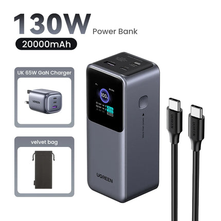 UGREEN Nexode 200W 25000mAh banco de energía portátil PD batería externa PowerBank para Macbook Pro para iPad estación de energía de carga rápida