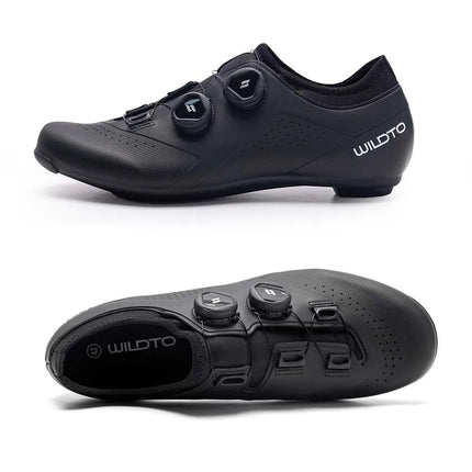 Zapatos de ciclismo WILDTO, zapatos de bicicleta de carretera para hombre, velocidad plana, nueva dureza9, zapatillas de ciclismo profesionales de fibra de vidrio, calzado con tacos SPD