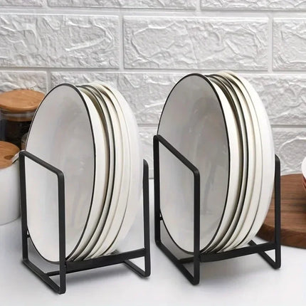 Soporte Vertical de Acero Inoxidable para Cocina – Organizador de Platos, Tazones y Tazas