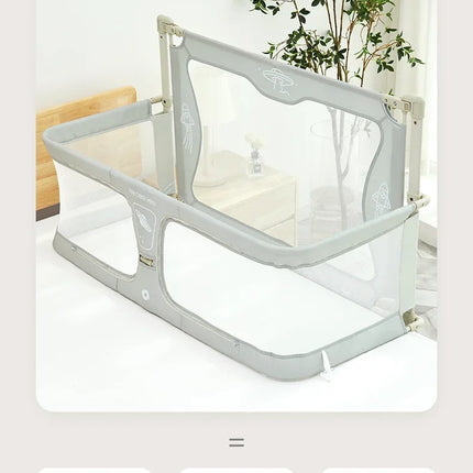 Cama de cuna plegable de doble uso para niños pequeños, cuna para dormir, barandilla para bebé, protección de seguridad, cunas de cabecera fáciles de instalar