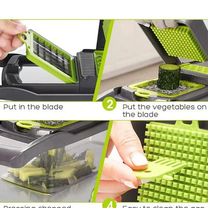 Multifunctional Vegetable Chopper Handle Food Grate Food Chopper Vegetable Slicer Dicer Cut 14/16 in 1 Kitchen Items Cocina