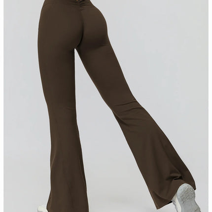 Bell-bottoms Pantalones de yoga con corte de bota de talle alto para mujer Leggings acampanados para entrenamiento y ropa casual Ropa deportiva cómoda y elegante