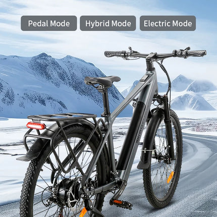 Bicicleta eléctrica con Motor de 400W, batería de litio extraíble de 48V y 15AH, bicicleta eléctrica todoterreno de montaña para adultos de 26 pulgadas y 21 velocidades