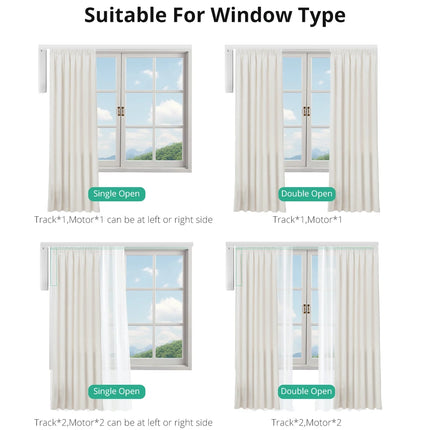 Zemismart-Motor de cortina inteligente Matter Over Thread, aplicación de Google Home, Control automático de sistema de cortina