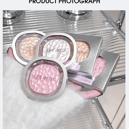 LEEINTO polvo nacarado brillante de alto brillo que ilumina el disco de sombra de ojos de maquillaje