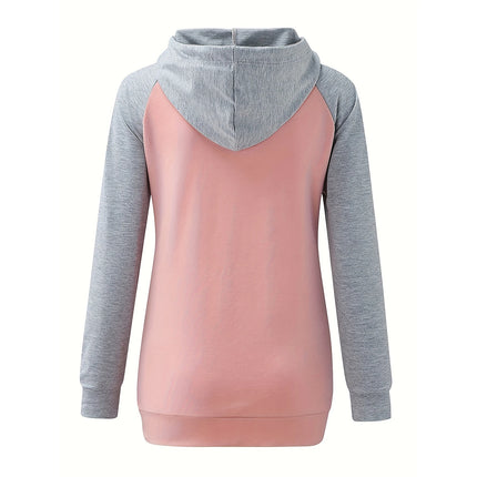Sudadera con capucha de maternidad para mujer, sudaderas con capucha de manga larga para amamantar, Top de embarazo, ropa con bolsillo de canguro