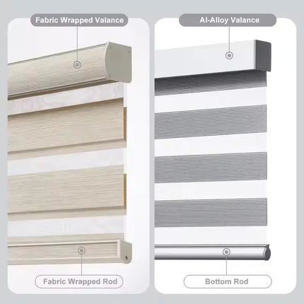 Precio de fábrica persianas de Control Wifi 100% poliéster doble tela conectar Alexa Google Homekit Motor persianas automáticas de cebra para el hogar