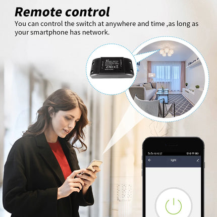 Interruptor Inteligente Tuya WiFi – Control de Luz Inalámbrico con App, Voz y Temporizador
