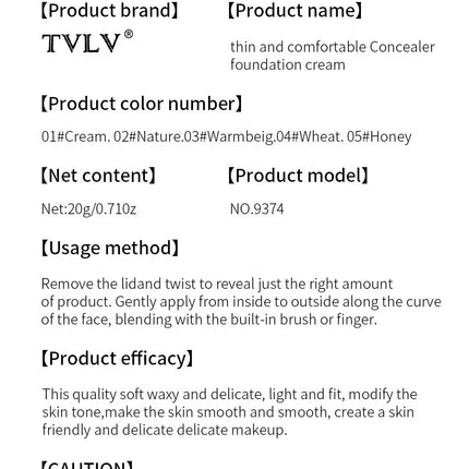 TVLV borrador base maquillaje en barra 20g, con pincel para iluminar la piel base líquida, corrector de maquillaje duradero
