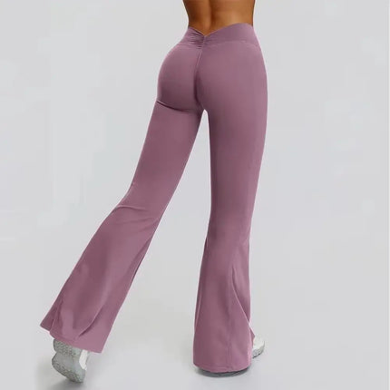 Bell-bottoms Pantalones de yoga con corte de bota de talle alto para mujer Leggings acampanados para entrenamiento y ropa casual Ropa deportiva cómoda y elegante