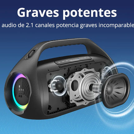 Tronsmart Bang 2 Bocina Bluetooth de 90 W con claridad de 2,1 canales, 26 horas de reproducción, audio claro de 105 dB, altavoces Snyc 100