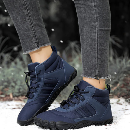 Zapatos impermeables de invierno para hombre y mujer, botas de nieve de algodón, cálidas, forradas de piel, Unisex, para caminar, senderismo y al aire libre