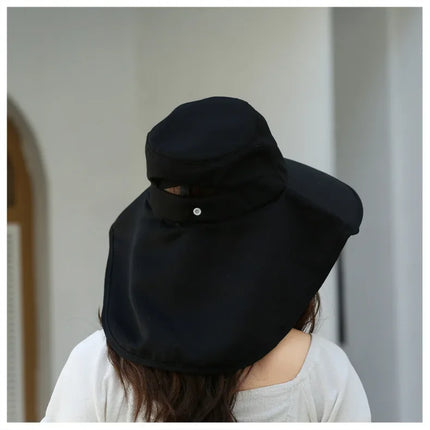 Sombrero de cubo para el sol al aire libre para mujeres y niñas, sombrero de pesca, sombrero de cubo de ala ancha con cubierta para el cuello, gorra de Safari con protección UPF 50+