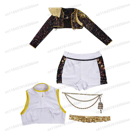 Disfraz de cazadores de demonios kpop para niños, disfraz de rumi para niñas, impresiones de rol de película, disfraces de Cosplay, disfraces de fiesta de Carnaval, conjunto Huntrix 2026