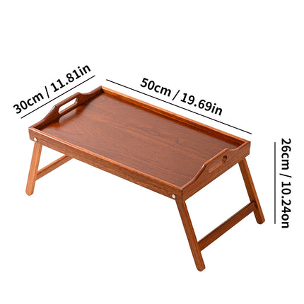 Bandeja de cama plegable de madera ergonómica con soporte para tableta, escritorio multiusos para pacientes de recuperación/sofá cama de oficina 19,7x11,8