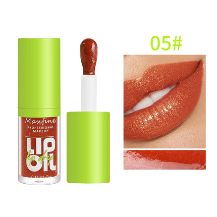 Brillo de labios hidratante de 6 tonos, aceite luminoso, líquido transparente brillo de labios hidratante, potenciador de labios natural, hacer labios