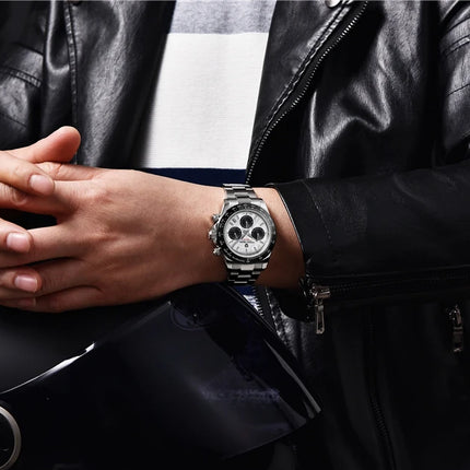 Relojes de cuarzo V2 PAGANI DESIGN de 40mm para hombre, cronógrafo Retro de zafiro, reloj resistente al agua de acero inoxidable, reloj Masculino