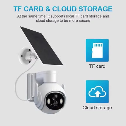 Cámara Solar Inalámbrica al Aire Libre WIFI 4MP: Batería Integrada, Cámara de Seguridad de Video CCTV con Larga Duración en Modo de Espera y Vigilancia de Energía Solar