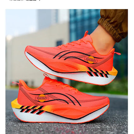 Zapatillas para correr para hombre, tabla de carbono, deportes especiales para maratón, transpirables, ligeras, cómodas zapatillas deportivas antideslizantes para mujer